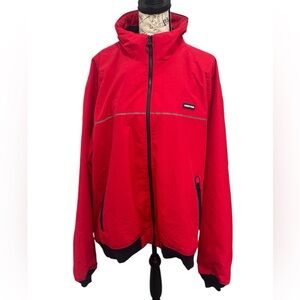 Lands' End Flee e Lined Men's Vibrant Red Windbreaker